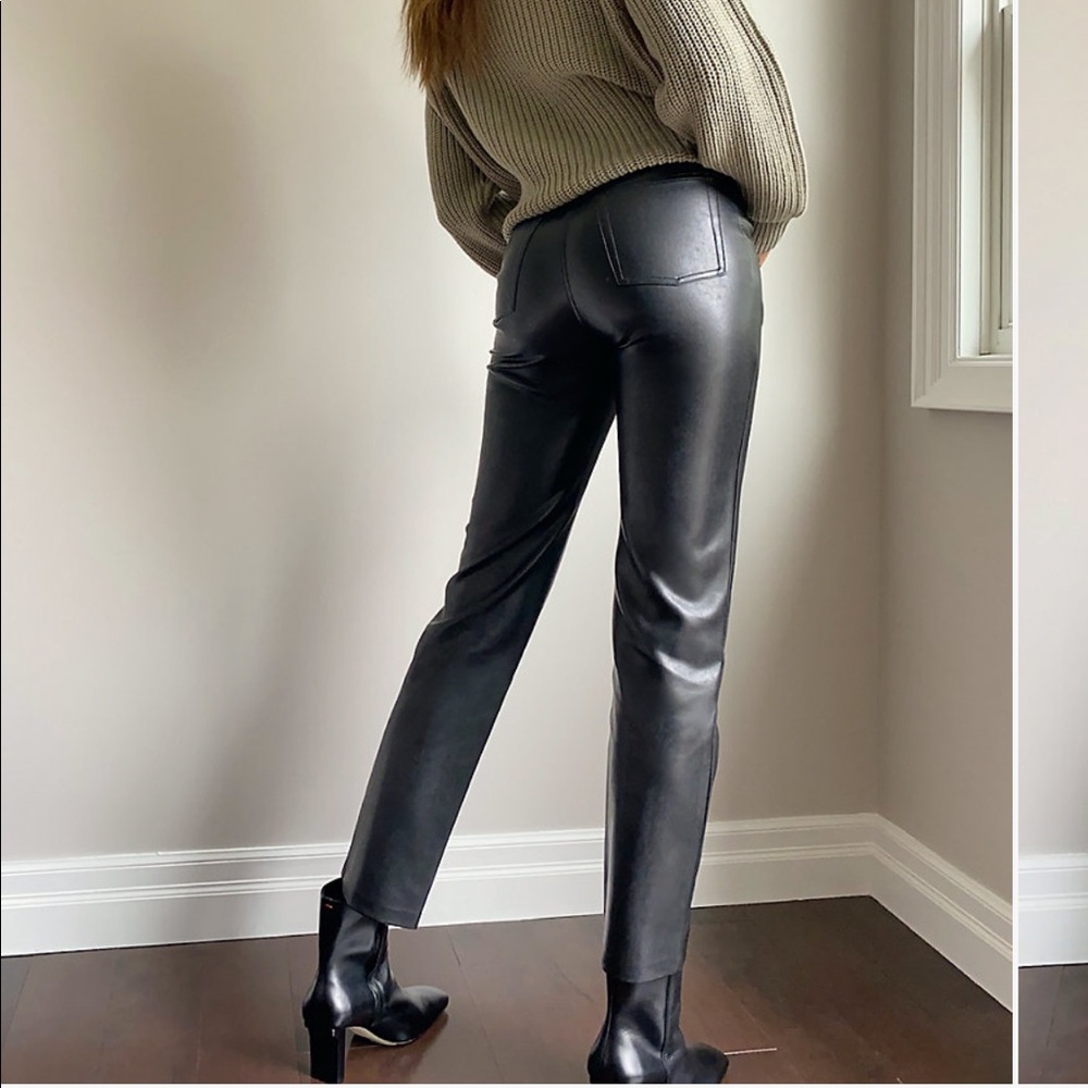 Aritzia Melina high rise vegan leather pant